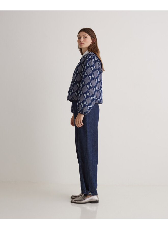 JACKET JACQUARD INDIGO