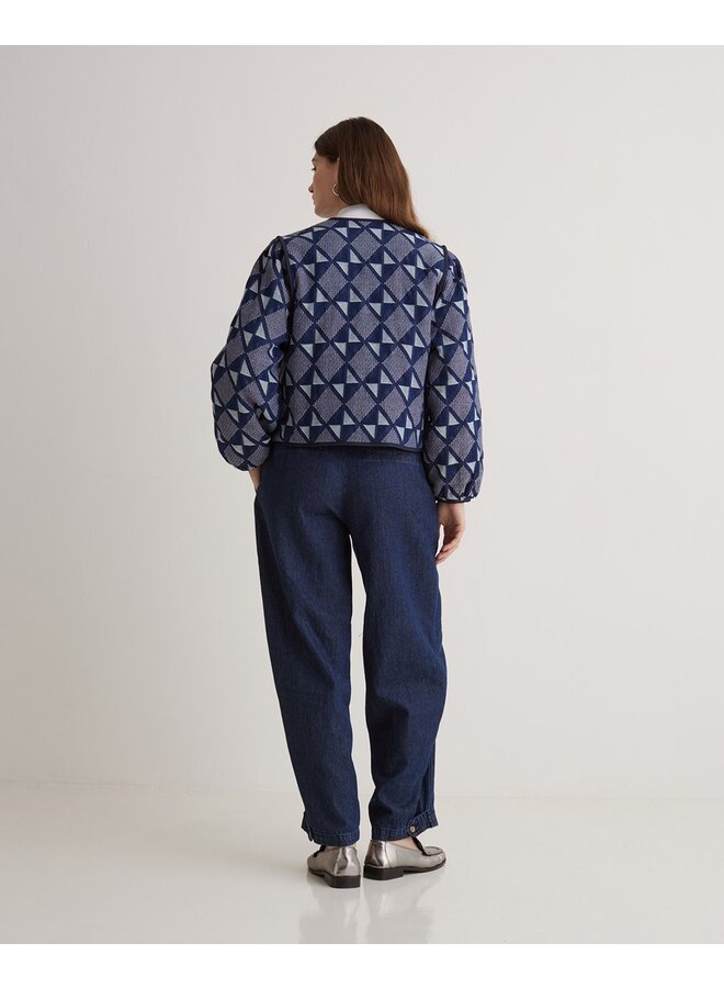 JACKET JACQUARD INDIGO
