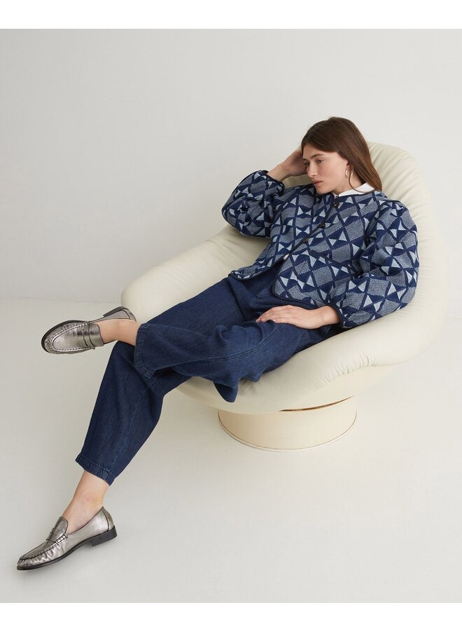 JACKET JACQUARD INDIGO