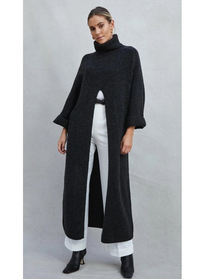 CHANDAIL LONG CHARCOAL