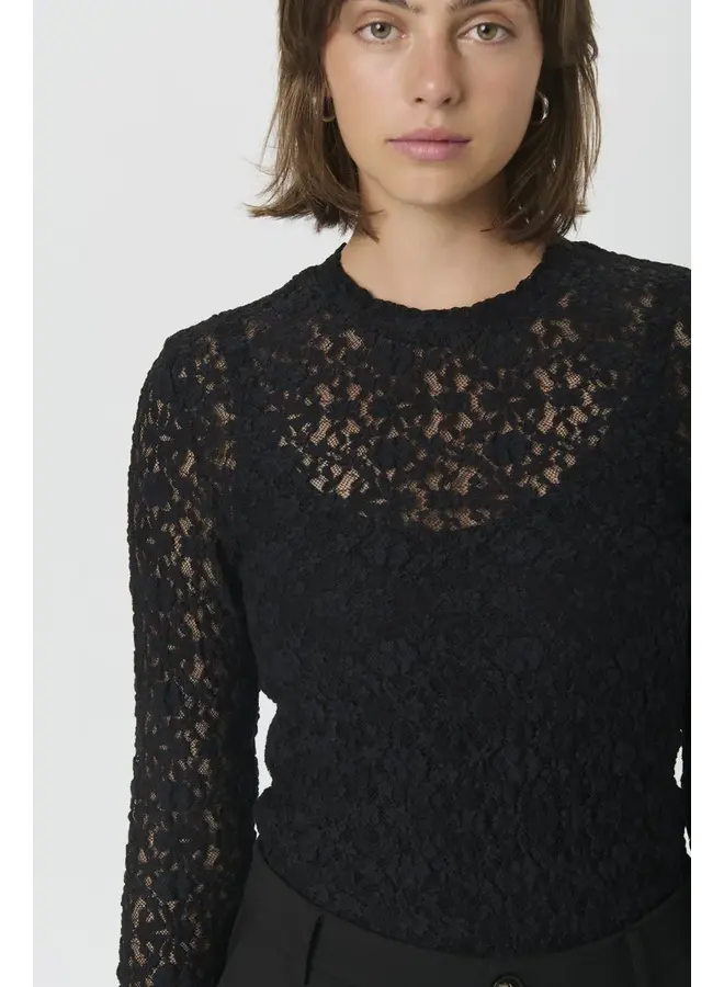 HAUT NOIR VENETIA DENTELLE