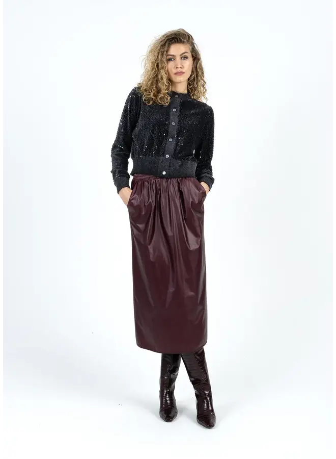 CARDIGAN NOIR VELOURS/SEQUINS