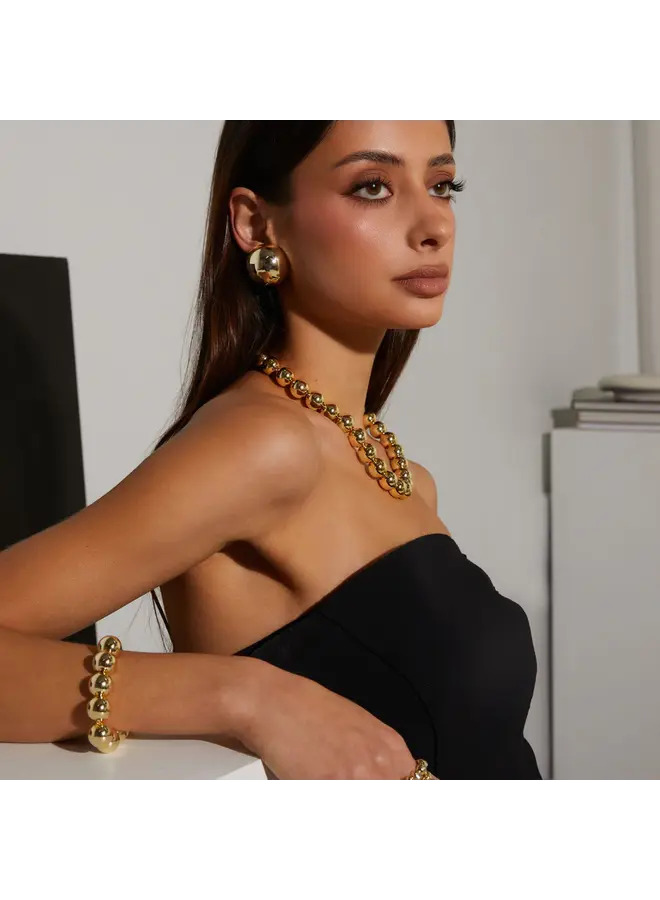 BRACELET BILLES MAXI OR