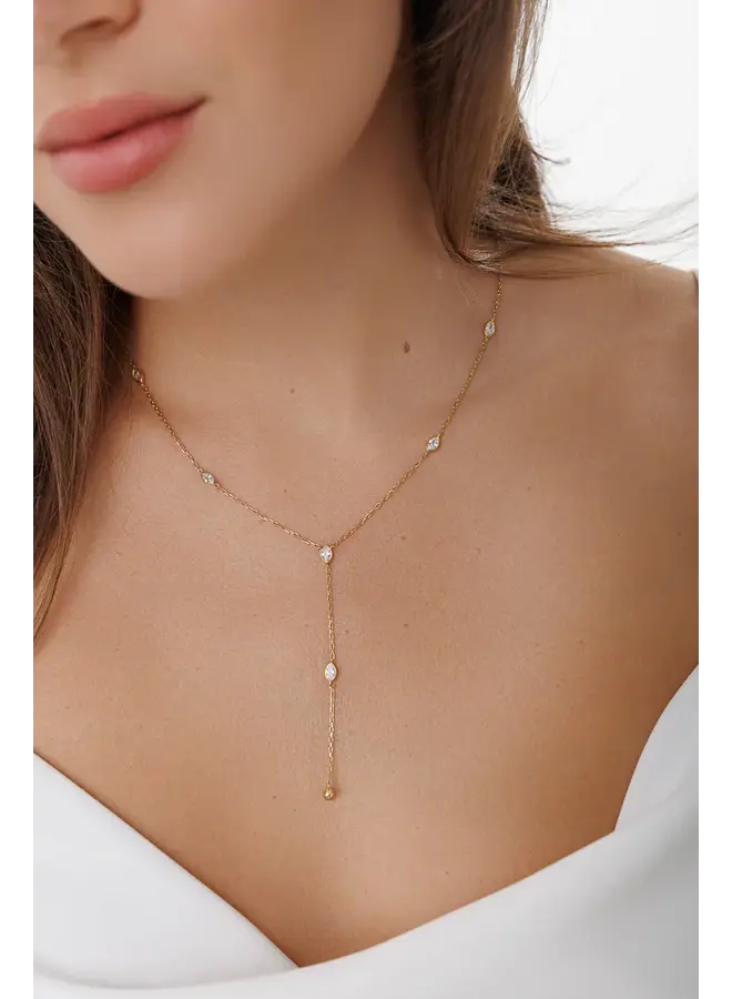 COLLIER LONG LARIAT OR