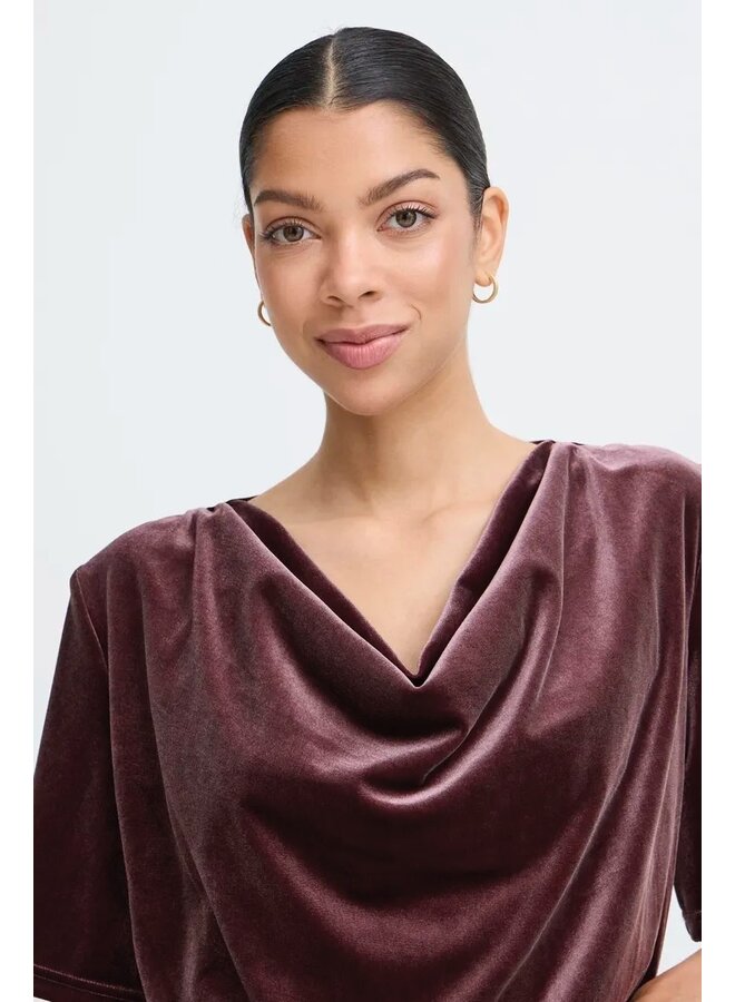 HAUT DRAPÉ PERLINA FUDGE