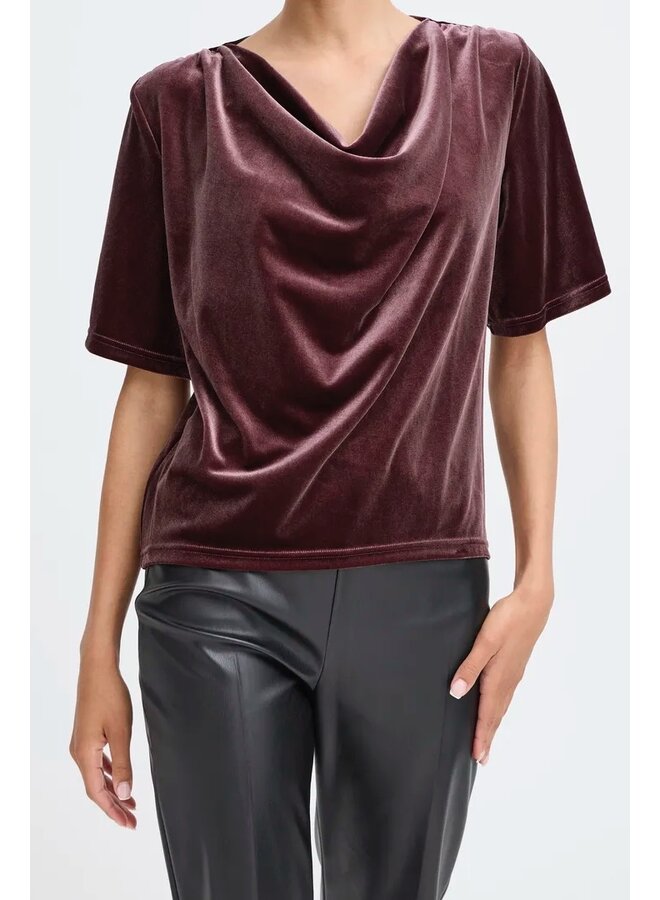 HAUT DRAPÉ PERLINA FUDGE