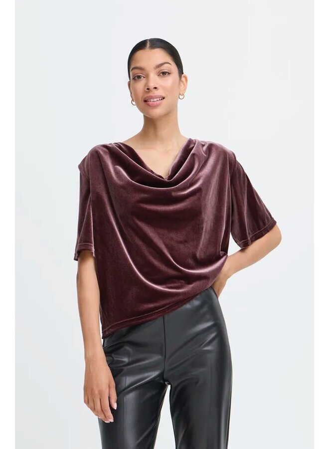 HAUT DRAPÉ PERLINA FUDGE