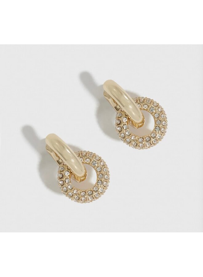 BOUCLES CRYSTAL PAVÉ OR