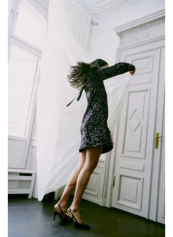 ROBE PAILLETTES FUDGE/BOUCLES