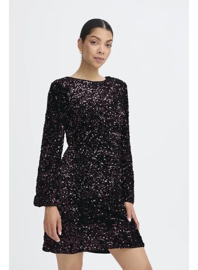 ROBE PAILLETTES FUDGE/BOUCLES