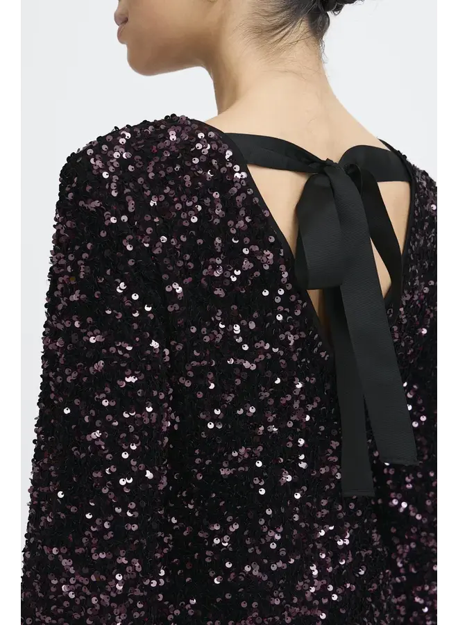 ROBE PAILLETTES FUDGE/BOUCLES