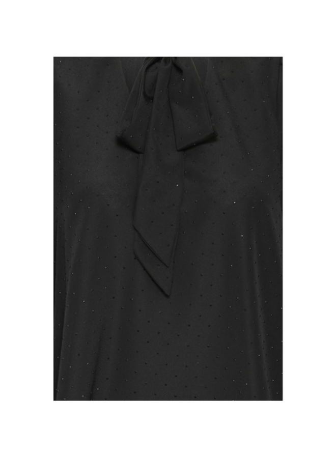 BLOUSE IKAJA NOIRE COL BOUCLE