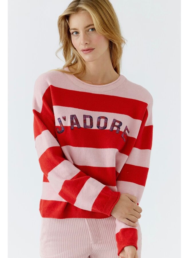 PULL J'ADORE RAYÉ