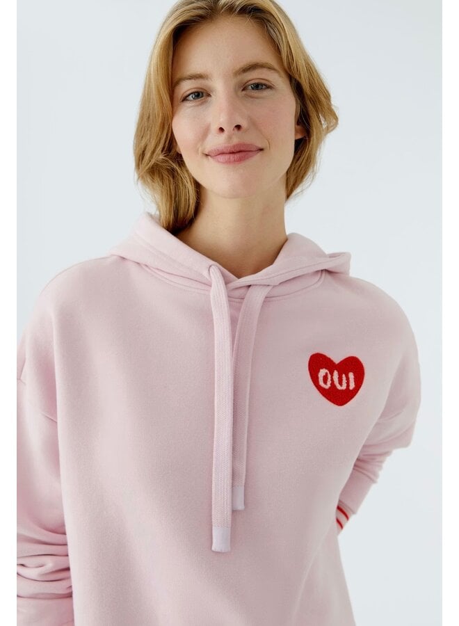 CHANDAIL CAPUCHON ROSE