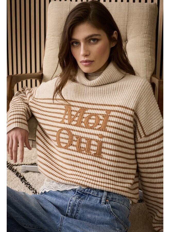 PULL "MOI OUI" RAYURES