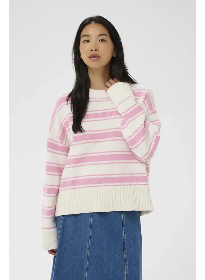 TRICOT SERAFINE ROSE/BLANC