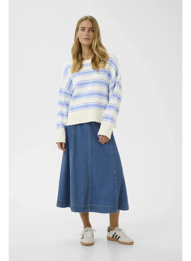 TRICOT SERAFINE BLEU/BLANC