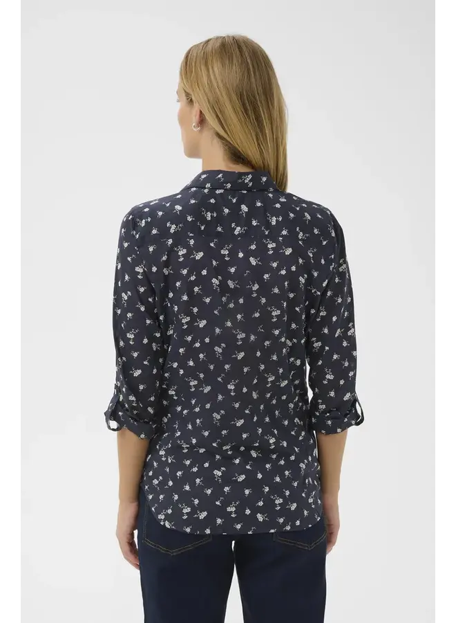 BLOUSE CORTNIO MARINE FLEURIE