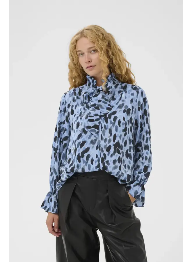 BLOUSE TACHETÉE GRACIE BLEU