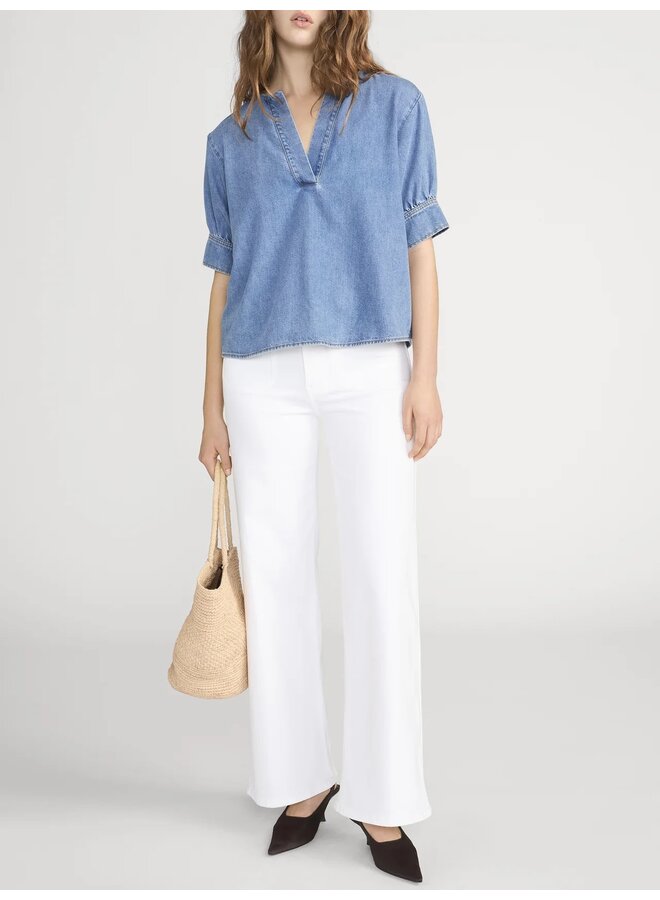 JEANS SLIM PALAZZO BLANC