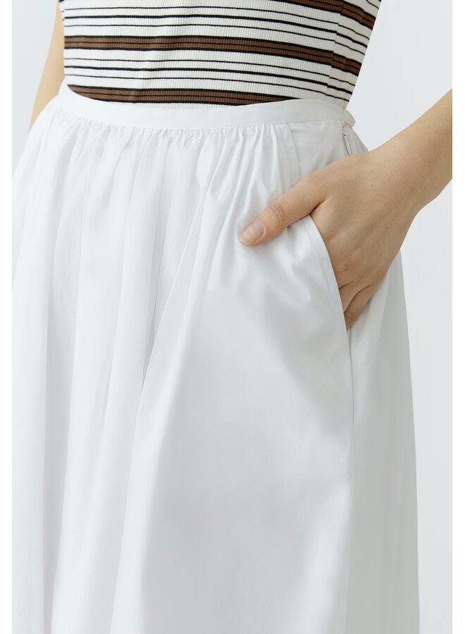 JUPE POPELINE BLANC