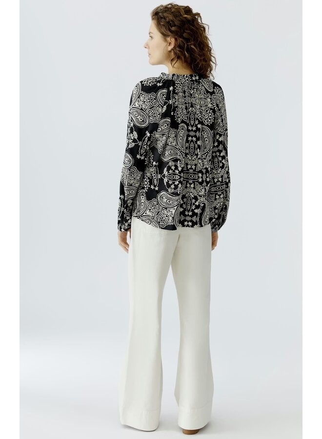 BLOUSE MOTIF NOIR/BLANC
