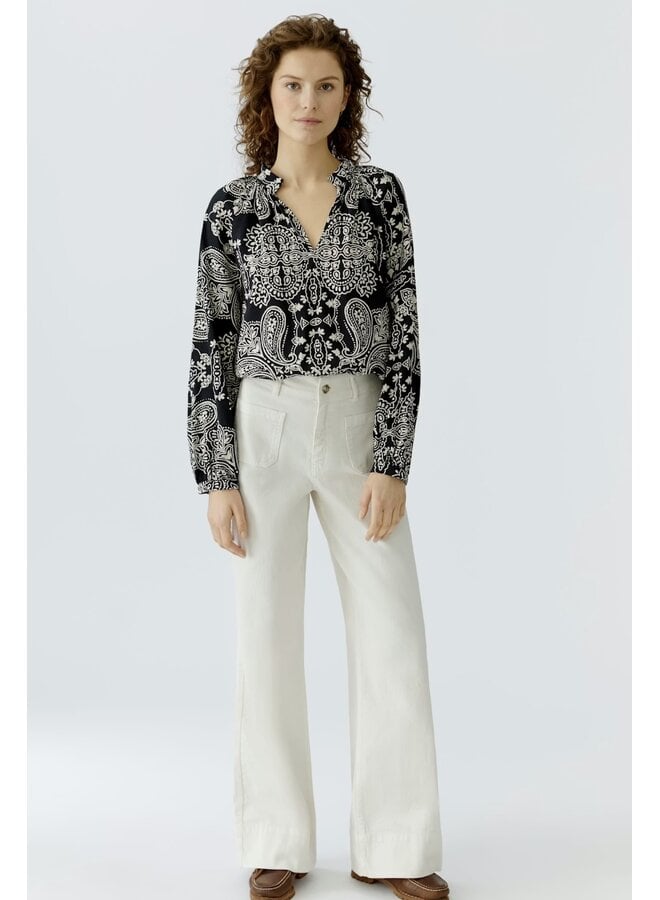 BLOUSE MOTIF NOIR/BLANC