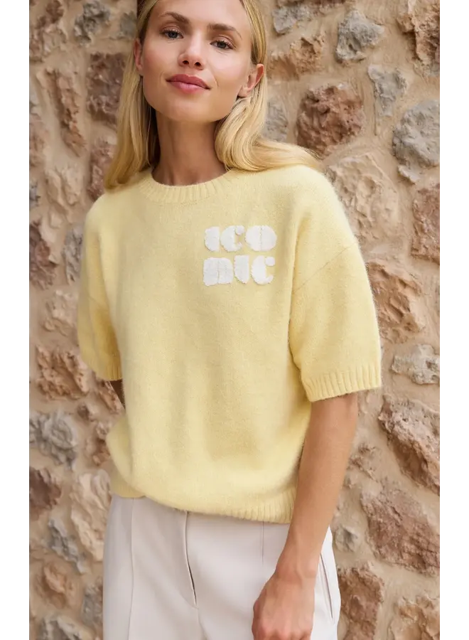 HAUT JAUNE MANCHES COURTES