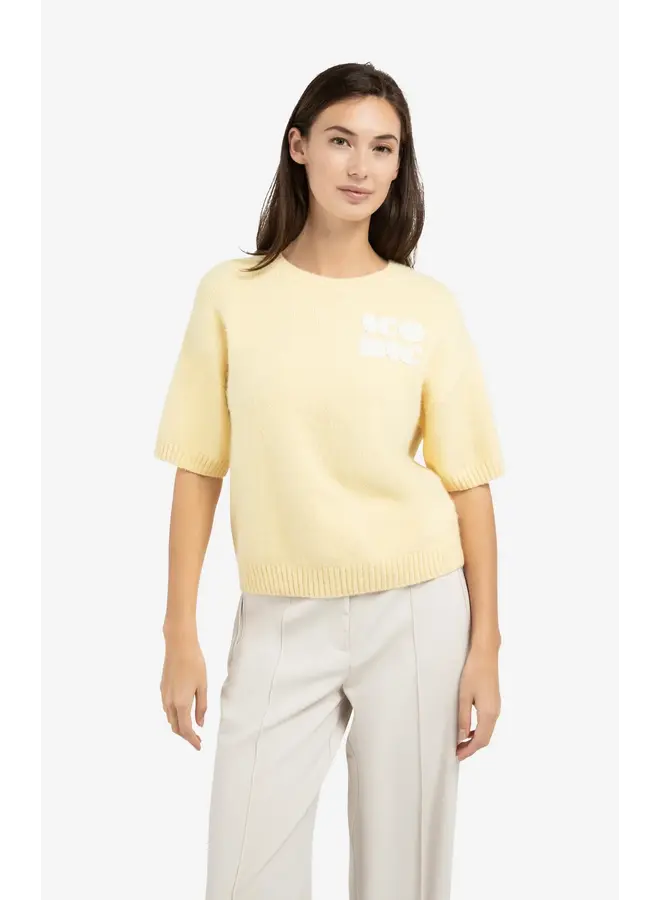 HAUT JAUNE MANCHES COURTES