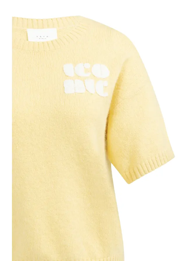 HAUT JAUNE MANCHES COURTES