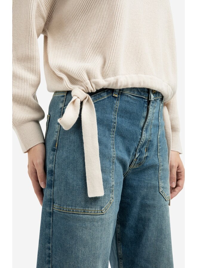 TRICOT BEIGE AVEC NOEUDS