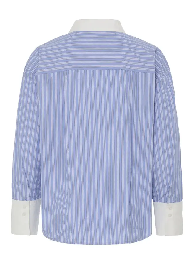 CHEMISE RICKY RAYURES BLEU/BLANC