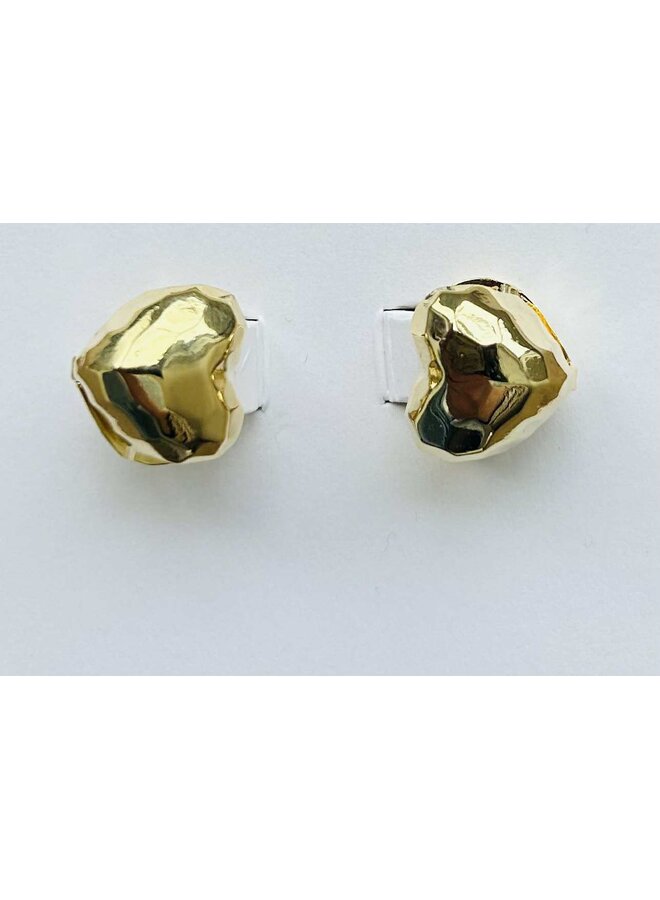 BOUCLES D'OREILLES COEUR DORÉ