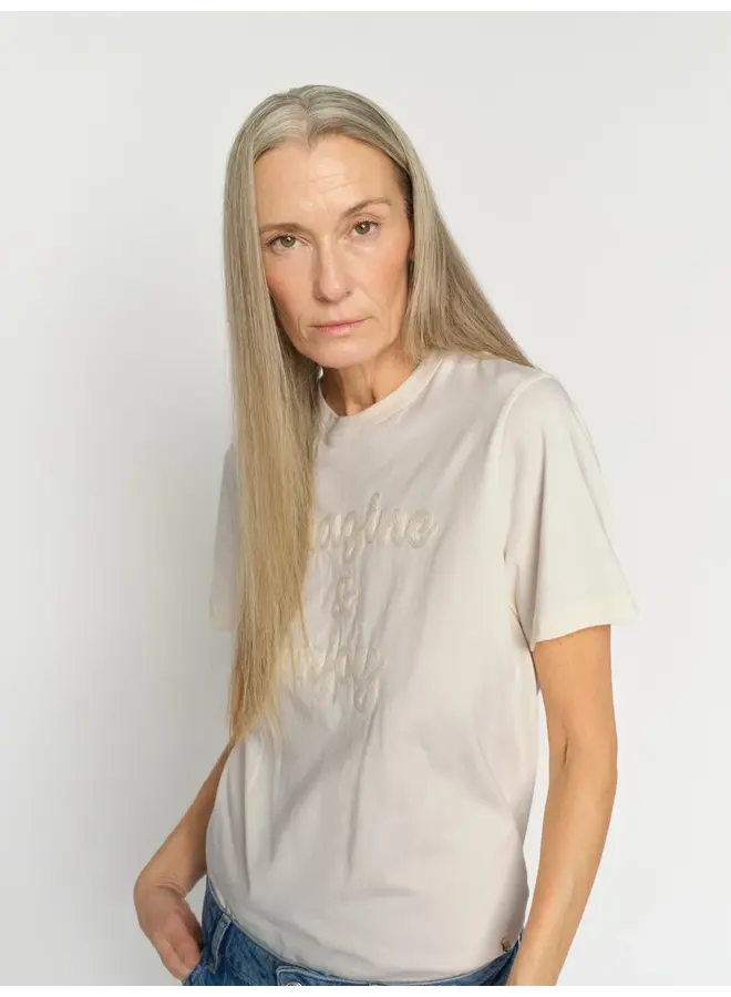 T-SHIRT MAKRI ÉCRU