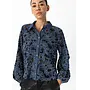 BLOUSE DENTELLE FLEURIE BLEU