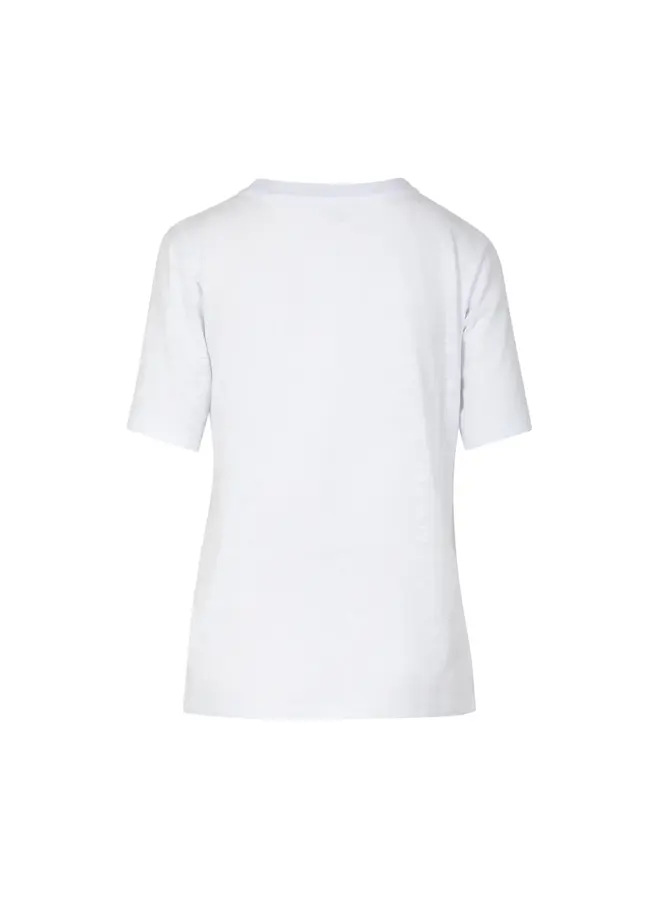 T-SHIRT BLANC SMILEY ROSE
