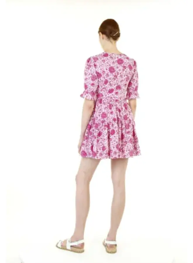 ROBE FLEURS ROSE