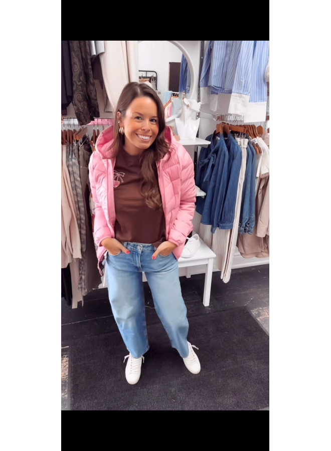 MANTEAU MATELASSÉ ROSE