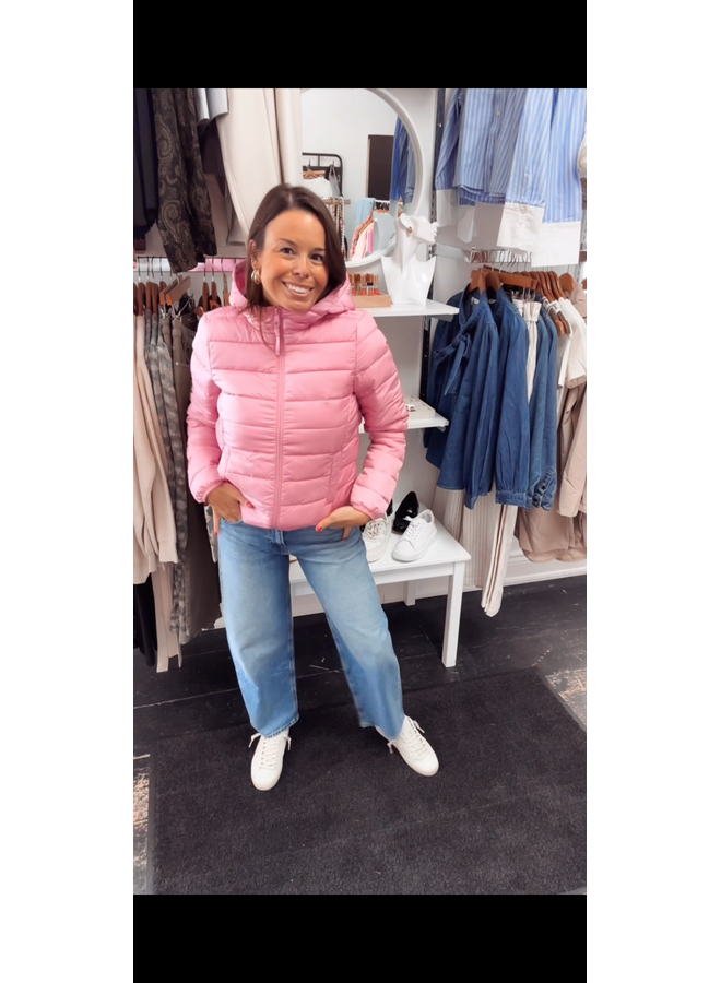 MANTEAU MATELASSÉ ROSE