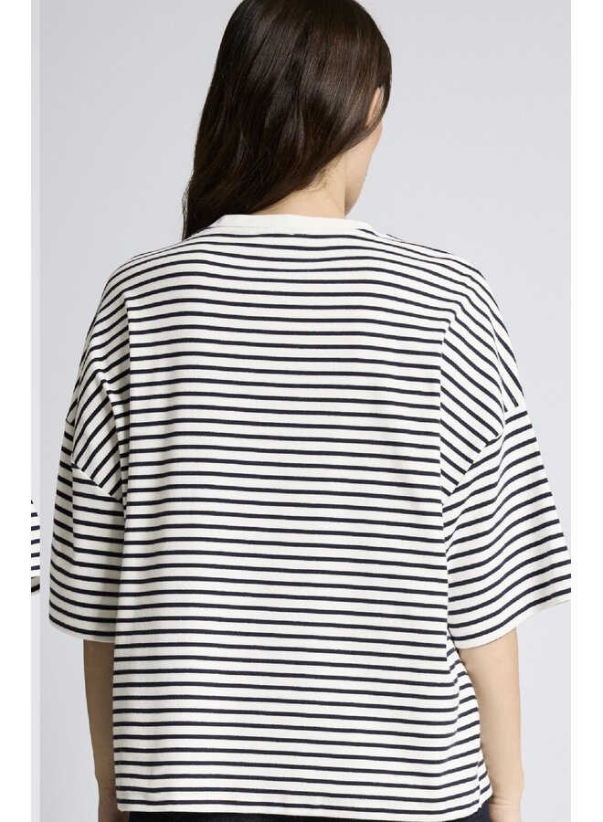 TSHIRT RAYURES COEUR