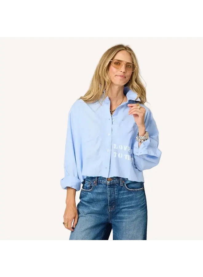 BLOUSE TIA BLEU PÂLE