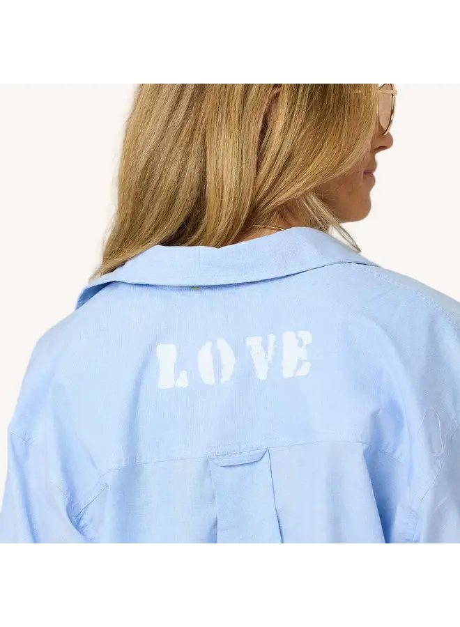 BLOUSE TIA BLEU PÂLE