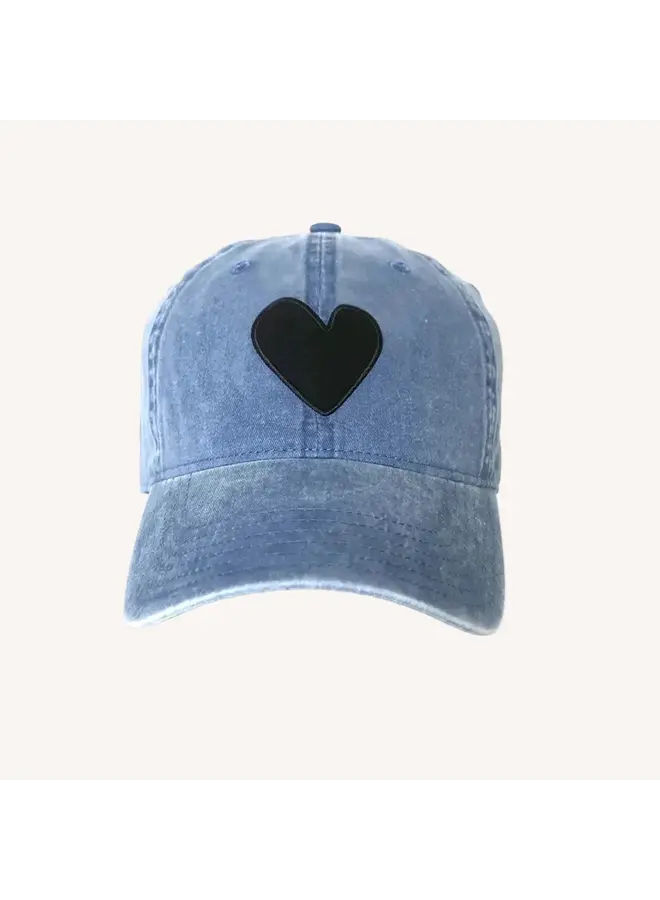 CASQUETTE JEANS COEUR NOIR