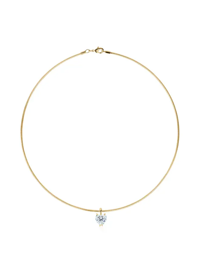 COLLIER CHOKER OR PENDENTIF COEUR