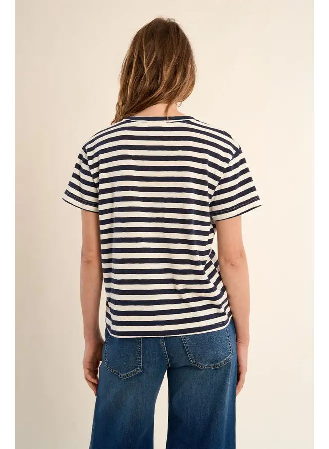 T-SHIRT 1639 RAYURES MARINE