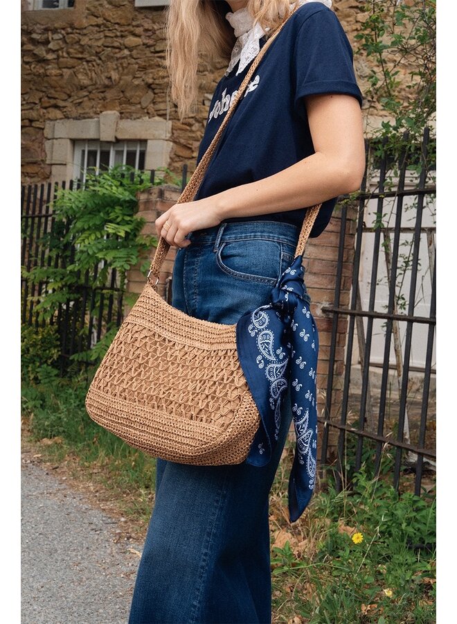 FOULARD EA38 MARINE & BLANC