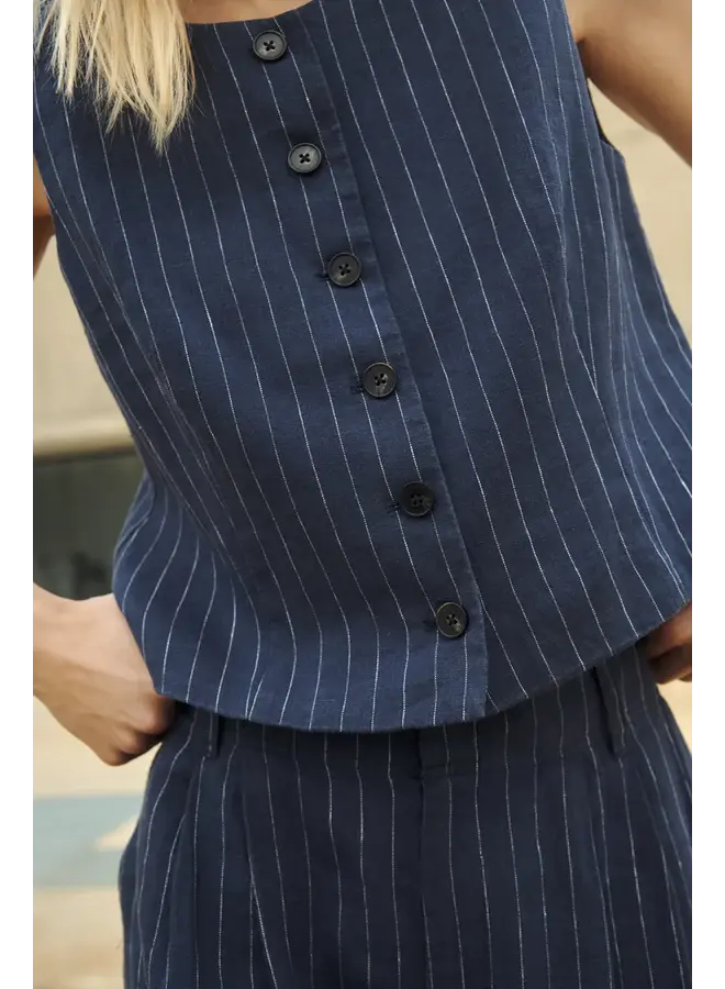 VESTE AZANIA LIN BLEU