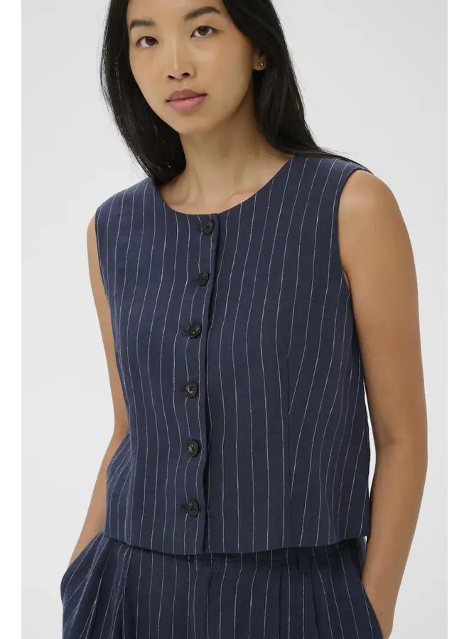 VESTE AZANIA LIN BLEU