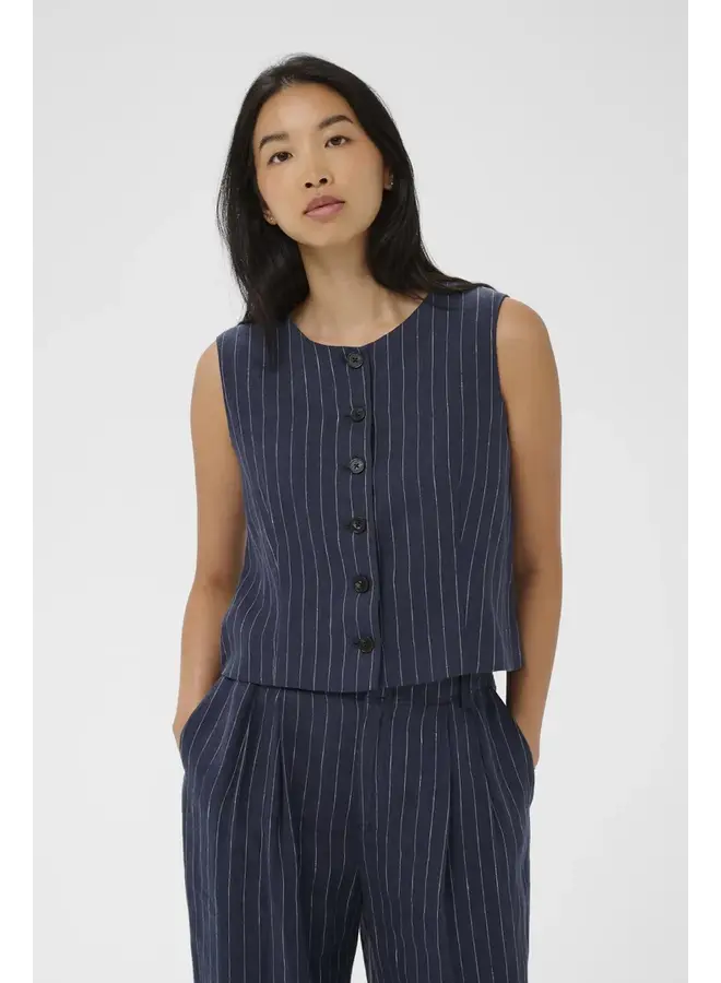 VESTE AZANIA LIN BLEU