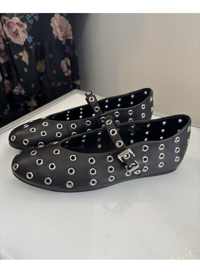 BALLERINE OEILLETS NOIR